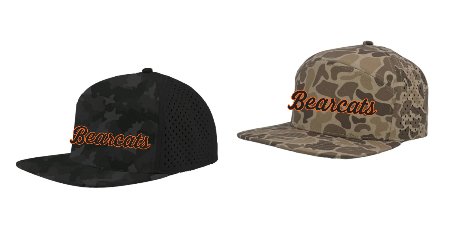 Coder - Bearcat RUBBER 3D Logo on Zapped 7 Panel Camo Rope Cap