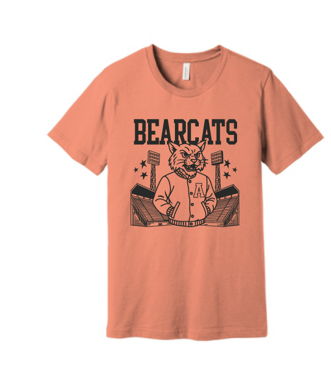 Stuard Bearcat Stadium Logo Bella Canvas Tee