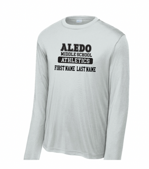 Aledo MS Athletic Long Sleeve Moisture Management Tee