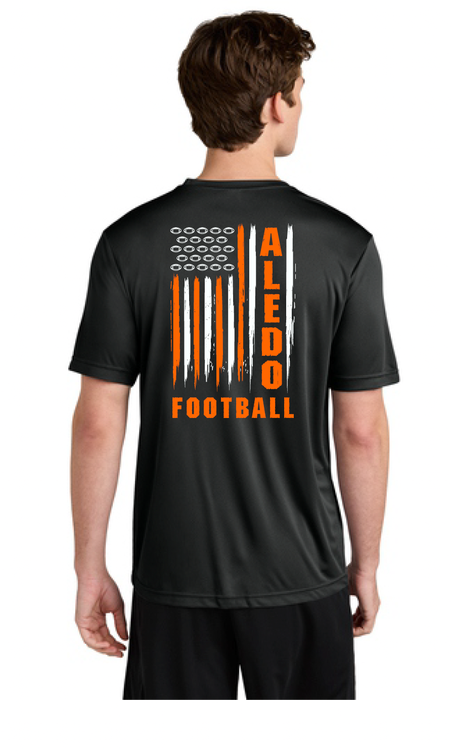 Aledo Football Flag Moisture Management Tee Short Sleeve or Long Sleeve