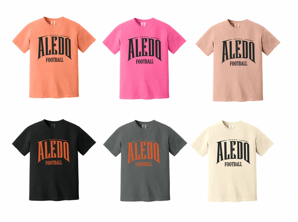 Aledo Football Seams Logo Comfort Color Tee