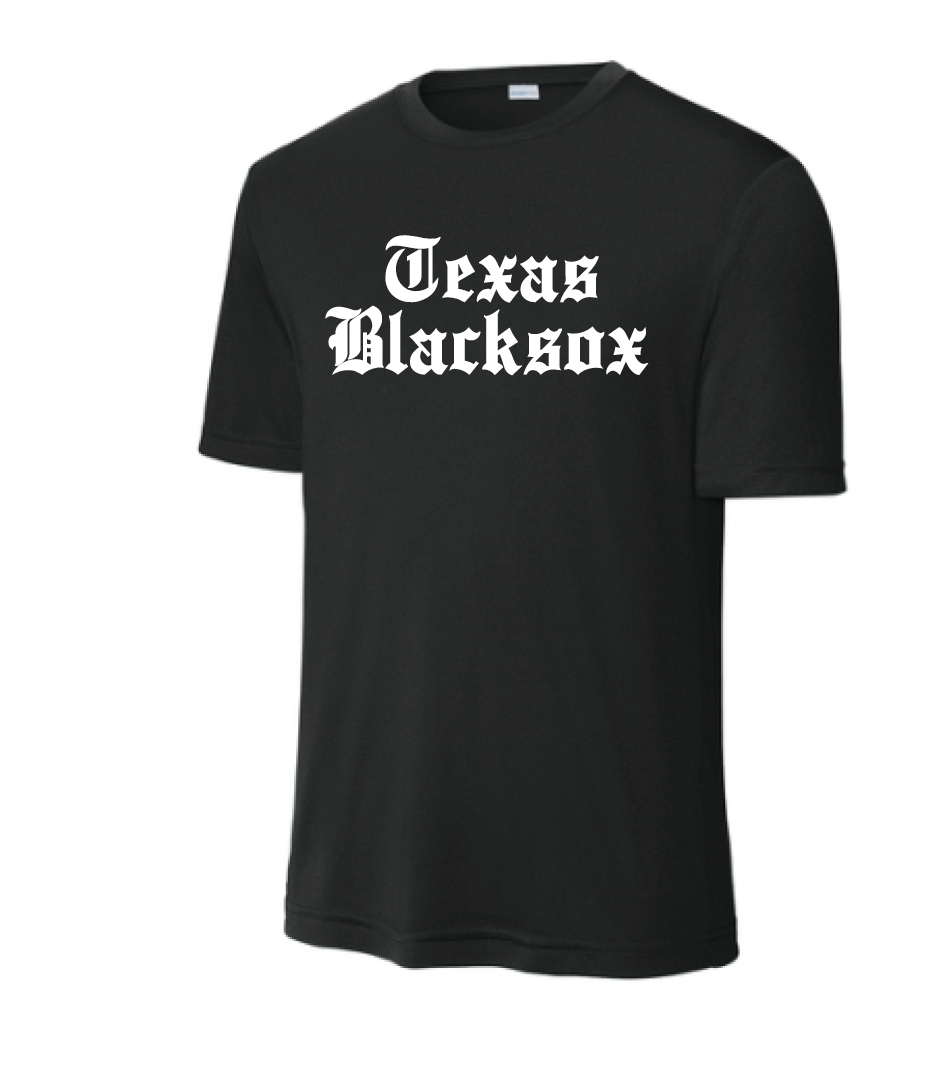 Texas Blacksox Moisture Management Tee - Old English Logo