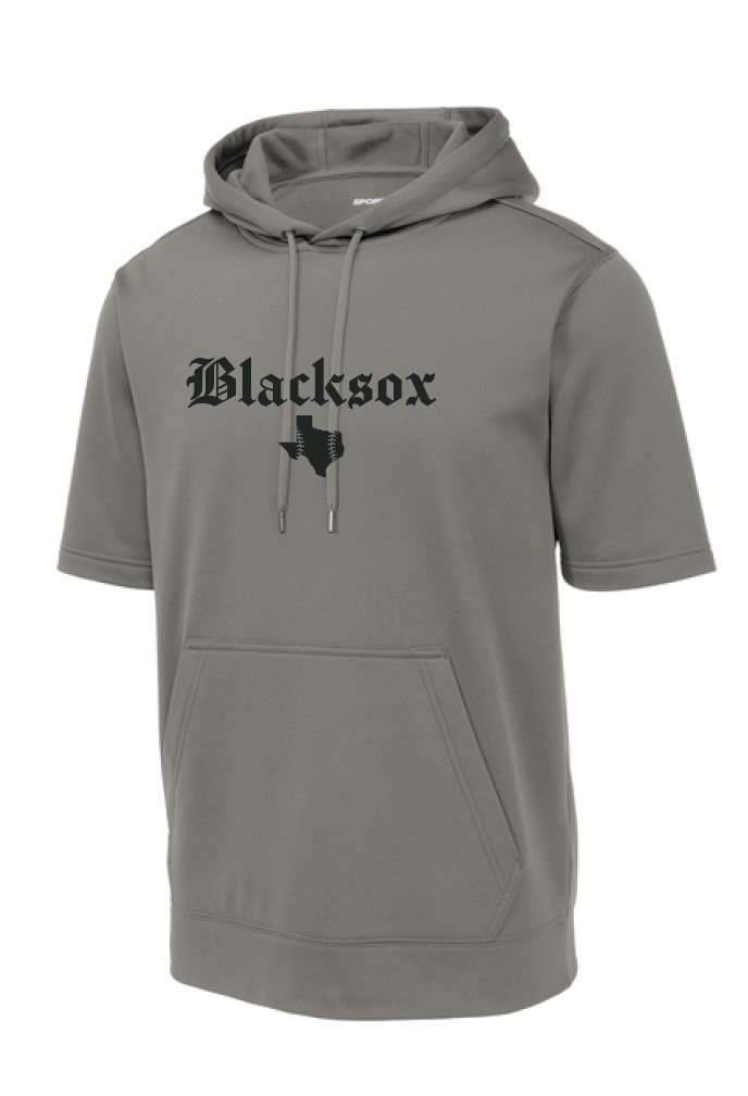 Texas Blacksox Moisture Management Short Sleeve Hooded Fleece - State Logo