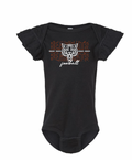 Aledo Football Bearcat Face Logo Flutter Sleeve Onesie