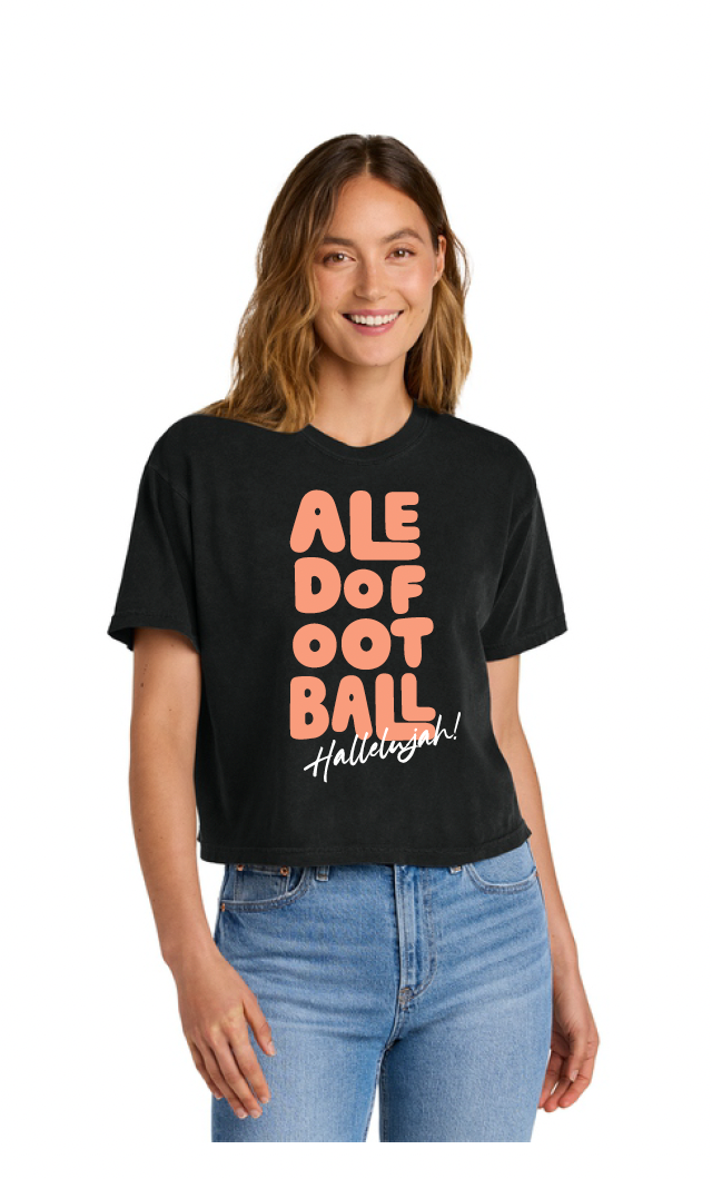 Aledo Football Hallelujah! Logo Comfort Colors Ladies Boxy Tee